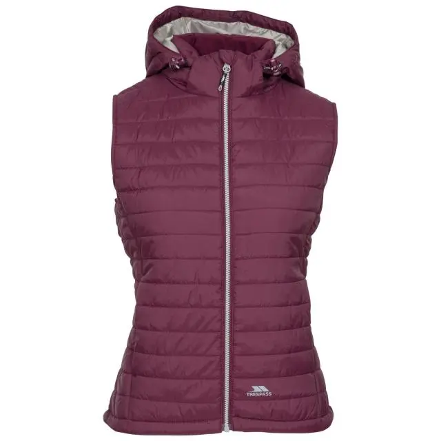 Trespass Women's Aretha Casual Gilet in Maroon 