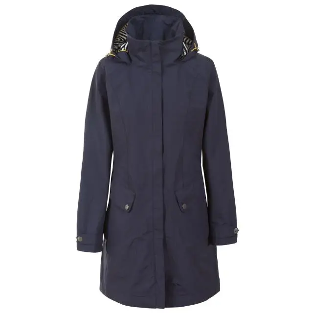 Trespass Women's Rainy Day Waterproof Jacket in Dark Navy 