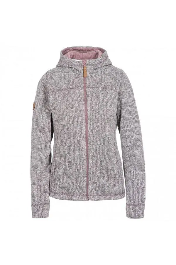 Trespass Women's Reserve Hooded Fleece in Dusty Pink 