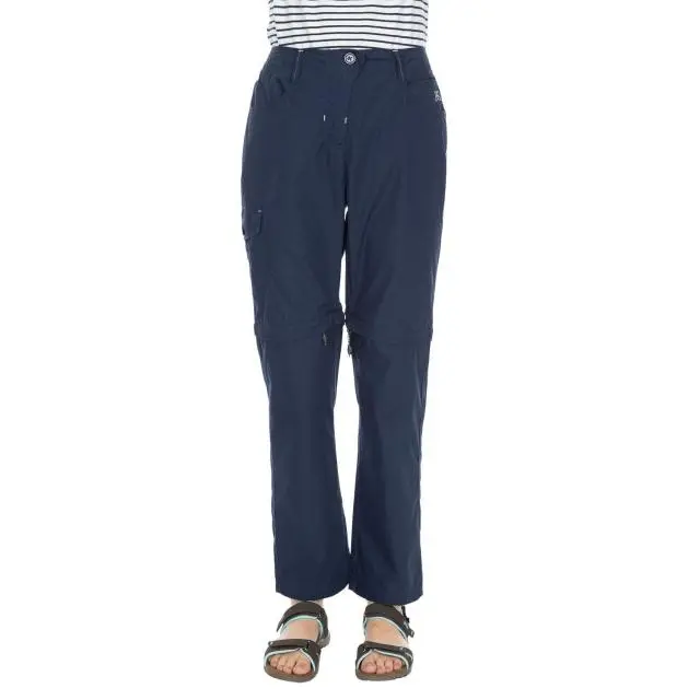 Trespass Women's Rambler Convertible Hiking Trousers in Navy 