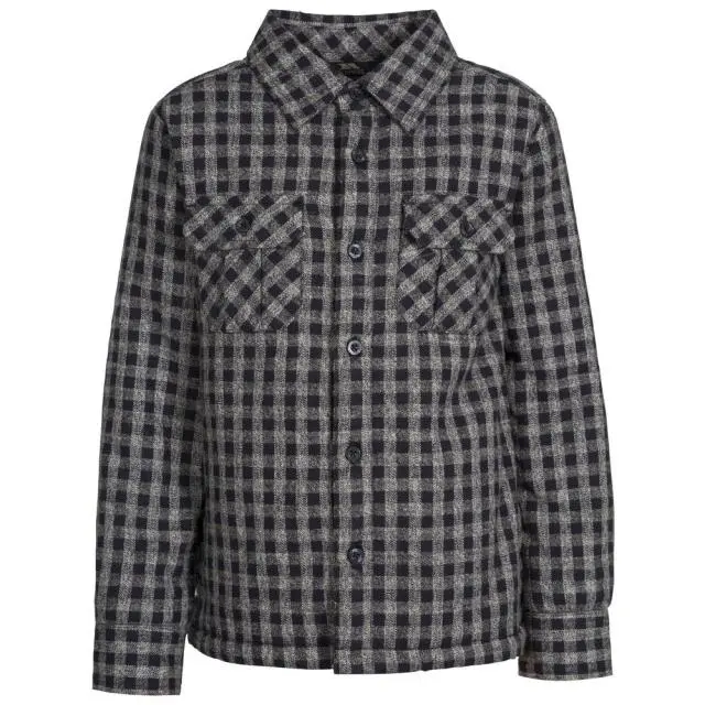 Trespass Average Long Sleeved Gingham Shirt in Navy | Size: 11-12 Years