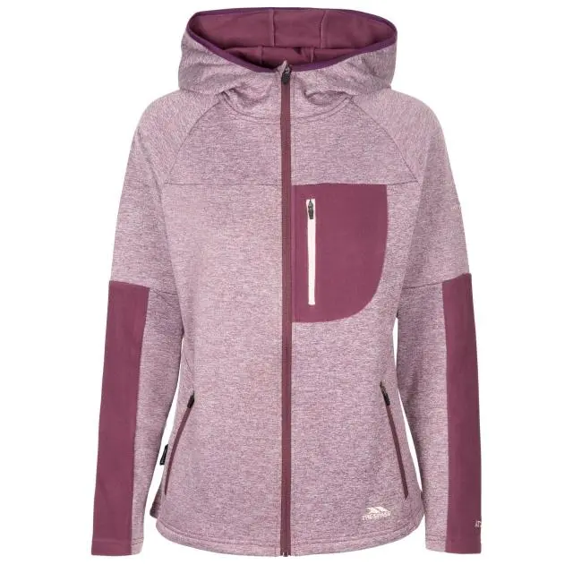 Trespass Women's Trullo Melange AT200 Fleece Jacket in Bright Pink 