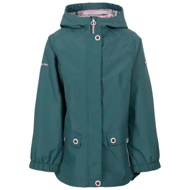 Trespass Girl's Flourish TP75 Waterproof Jacket in Lime 
