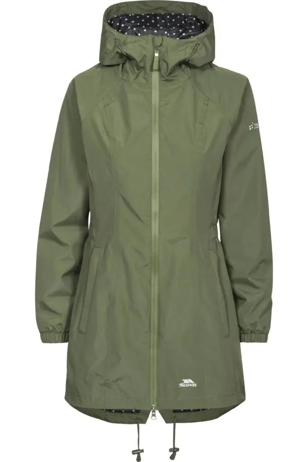 Trespass Women's Waterproof Shell Jacket in Dark Green 