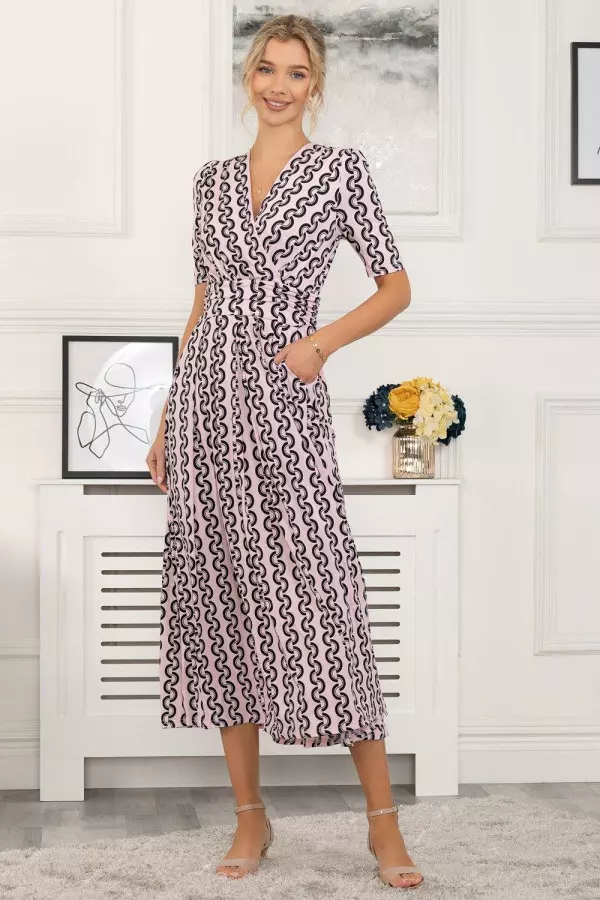 Reece Geometric Print Maxi Dress