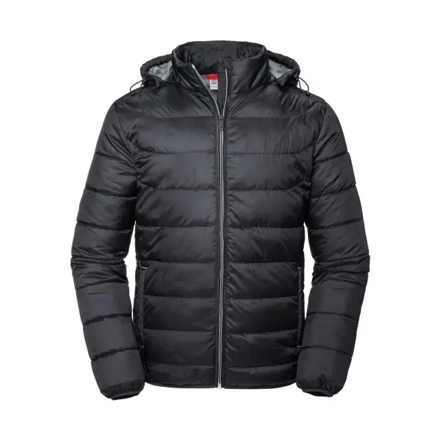 Russell Hooded Nano Jacket in Black | Size: 3XL
