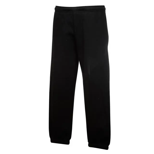 Fruit of the Loom Premium 70 30 Jog Pants Jogging Bottoms Pack of 2 in Black | Size: 12-13 Years