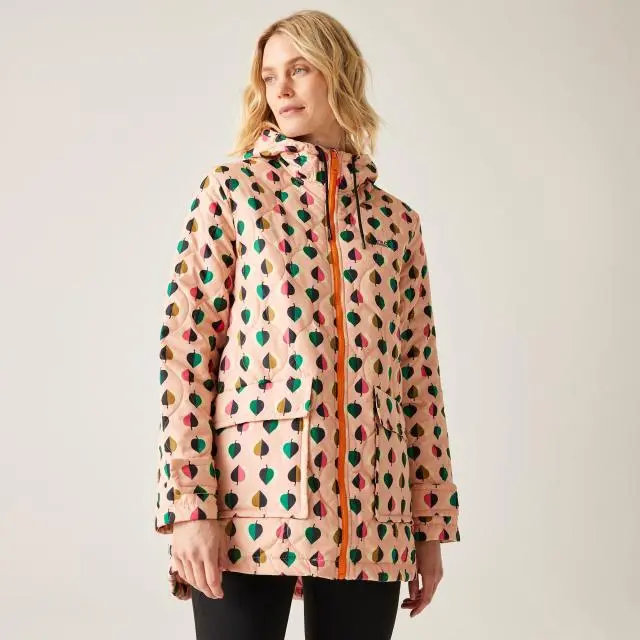 'Orla Kiely Mid Length Quilt' Jacket
