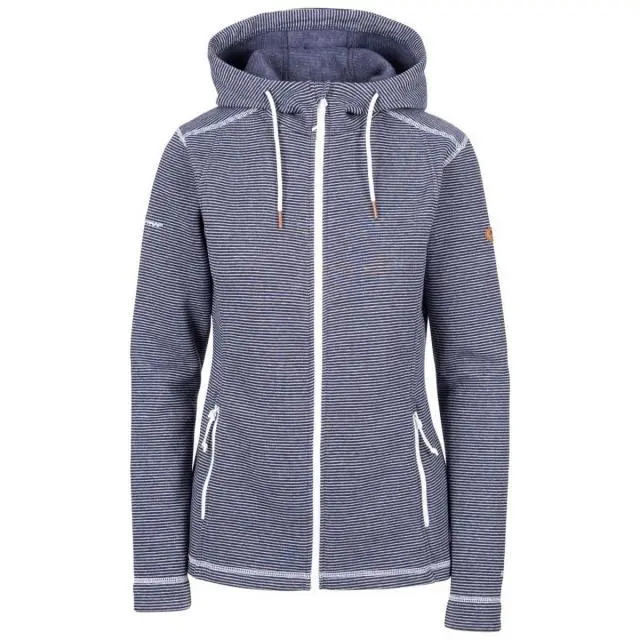 Trespass Women's Rootless Stripe Marl AT200 Fleece Jacket in Navy 