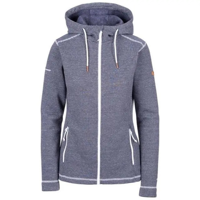 Trespass Women's Rootless Stripe Marl AT200 Fleece Jacket in Navy 