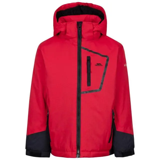 Trespass Boy's Elder Contrast Jacket in Red | Size: 7-8 Years