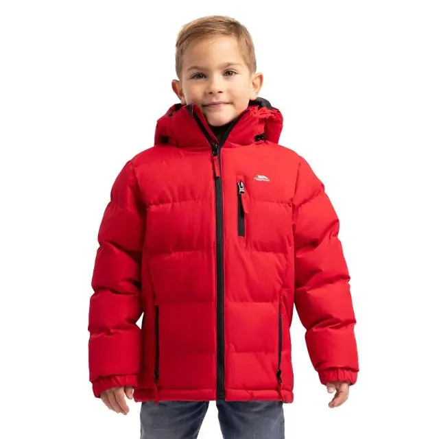Trespass Boy's Tuff Hooded Jacket in Red 