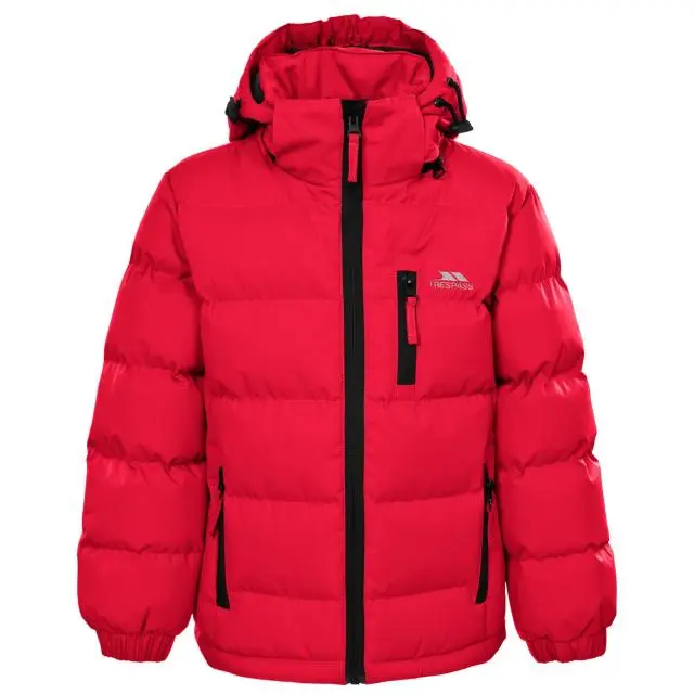 Trespass Boy's Tuff Hooded Jacket in Red 