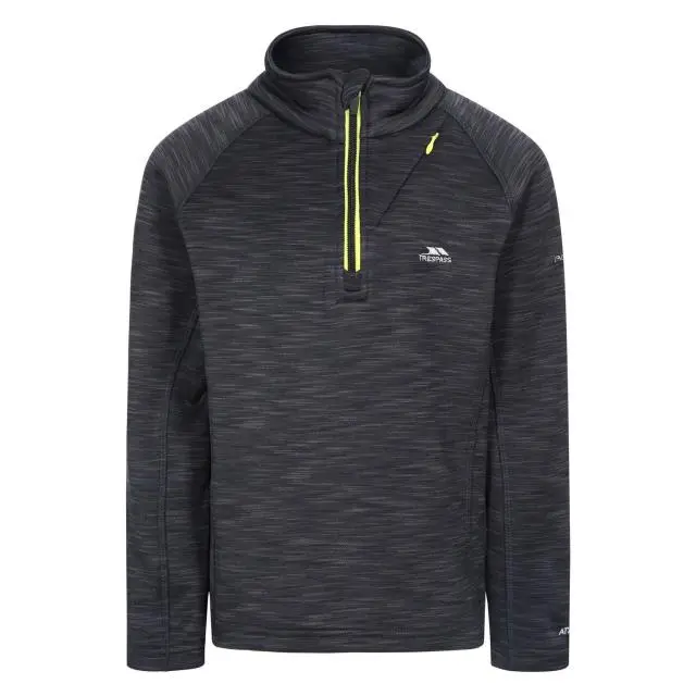 Trespass Boy's Edvin Fleece Top in Black 