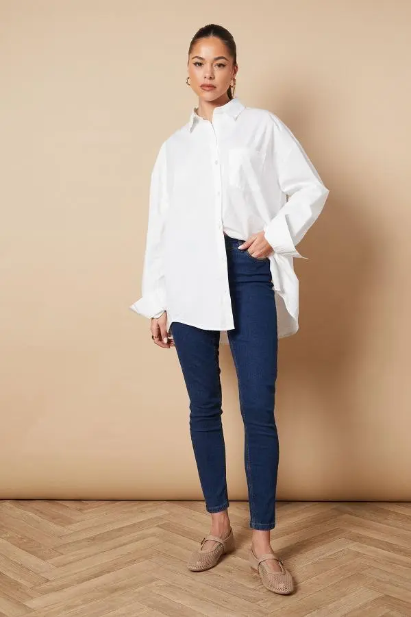 Oasis Women's Jade Mid Rise Skinny Jeans in Indigo 