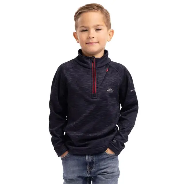 Trespass Boy's Edvin Fleece Top in Navy 