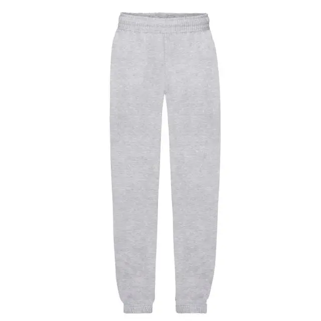 Fruit of the Loom Heather Elasticated Hem Jogging Bottoms in Grey 