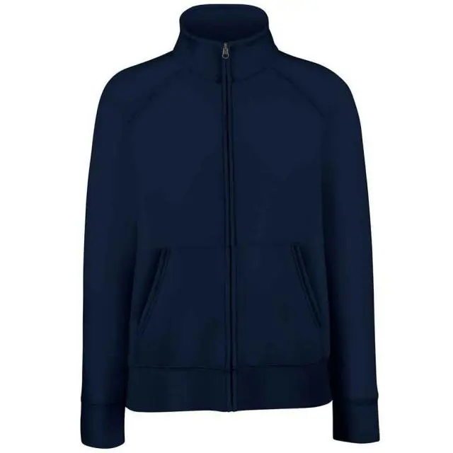 Fruit of the Loom Women's Lady Fit Sweat Jacket in Mid Navy 