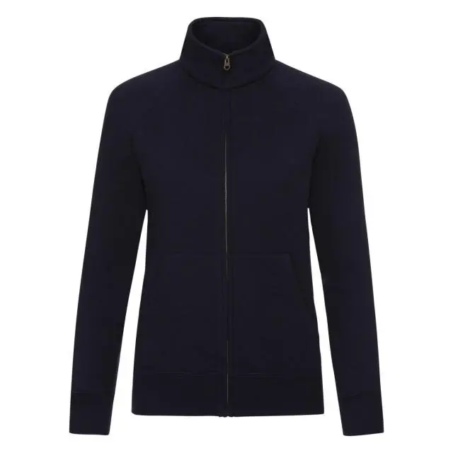 Fruit of the Loom Women's Premium Lady Fit Sweat Jacket in Mid Navy 