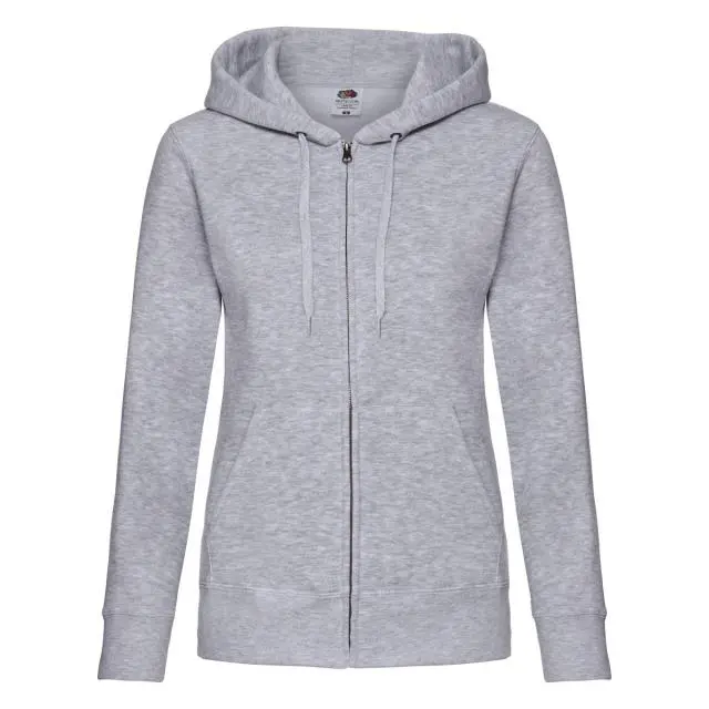 Fruit of the Loom Women's Premium Hooded Lady Fit Hoodie in Grey 