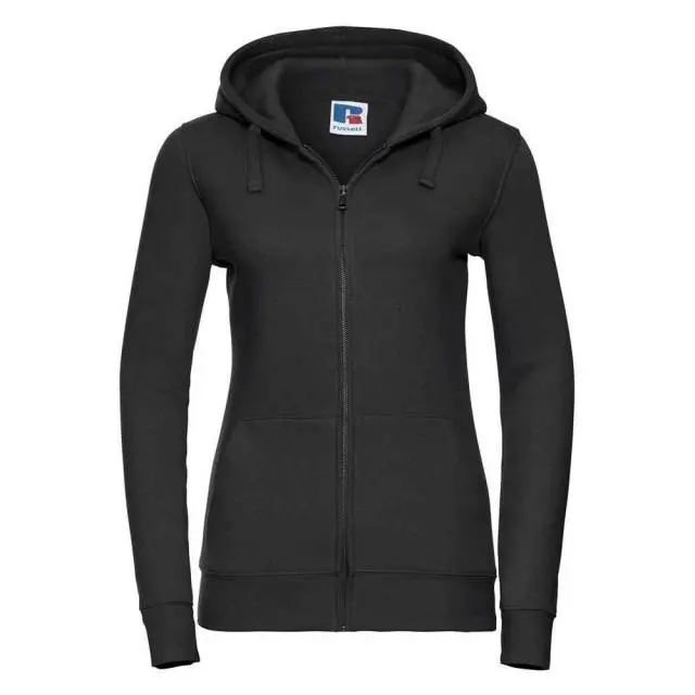 Russell Women's Authentic Full Zip Hoodie in Black | Size: Small