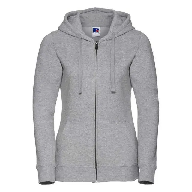 Russell Women's Authentic Full Zip Hoodie in Light Grey 