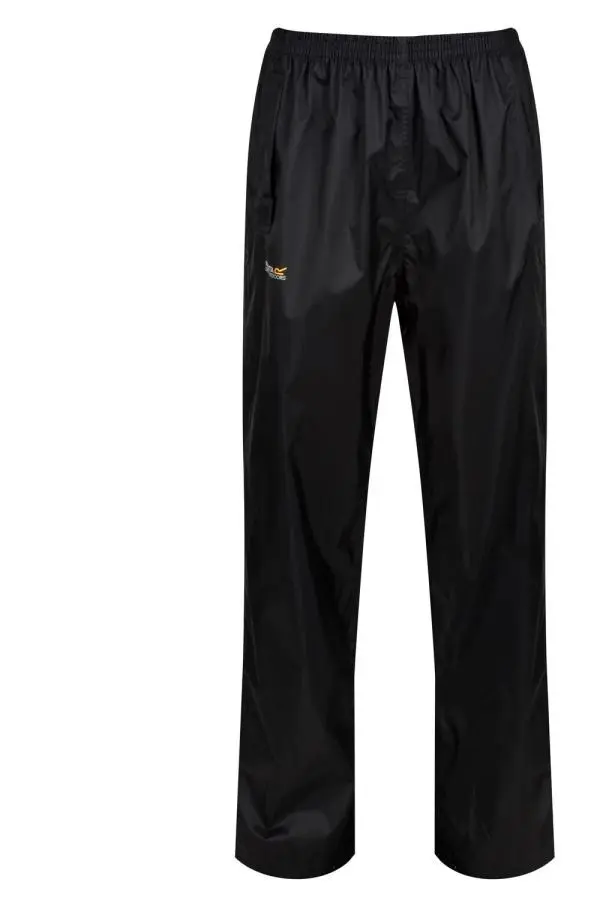 Regatta Women's Pack It Waterproof Overtrousers in Jet Black 