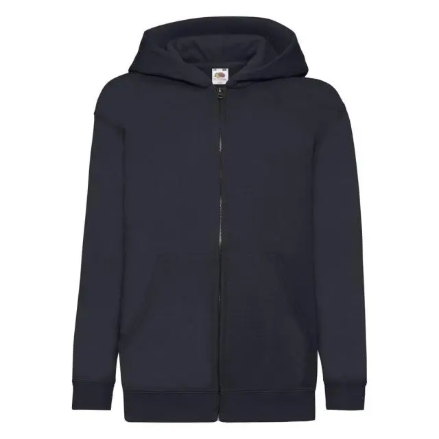 Fruit of the Loom Classic Full Zip Hoodie in Mid Navy 
