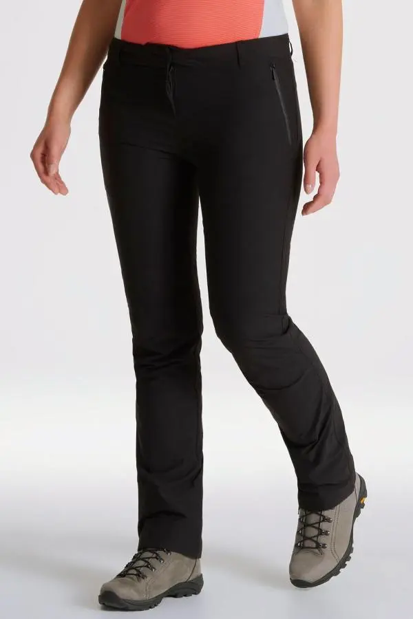 Craghoppers Women's Aquadry Kiwi Pro Waterproof Active Hiking Trousers in Black 