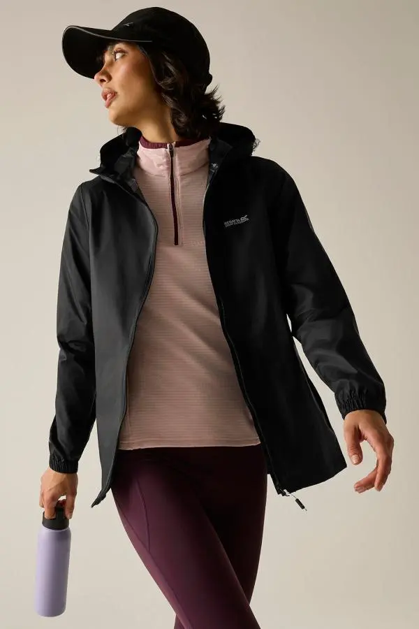Regatta Women's Pack-It III Waterproof Packaway Jacket in Black 