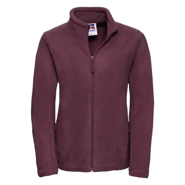 Russell Women's Outdoor Fleece Jacket in Burgundy 