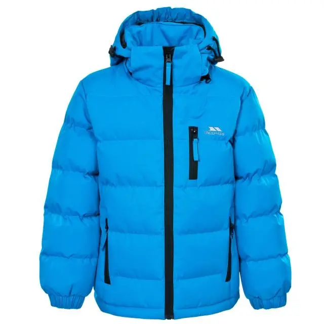 Trespass Boy's Tuff Hooded Jacket in Blue | Size: 5-6 Years