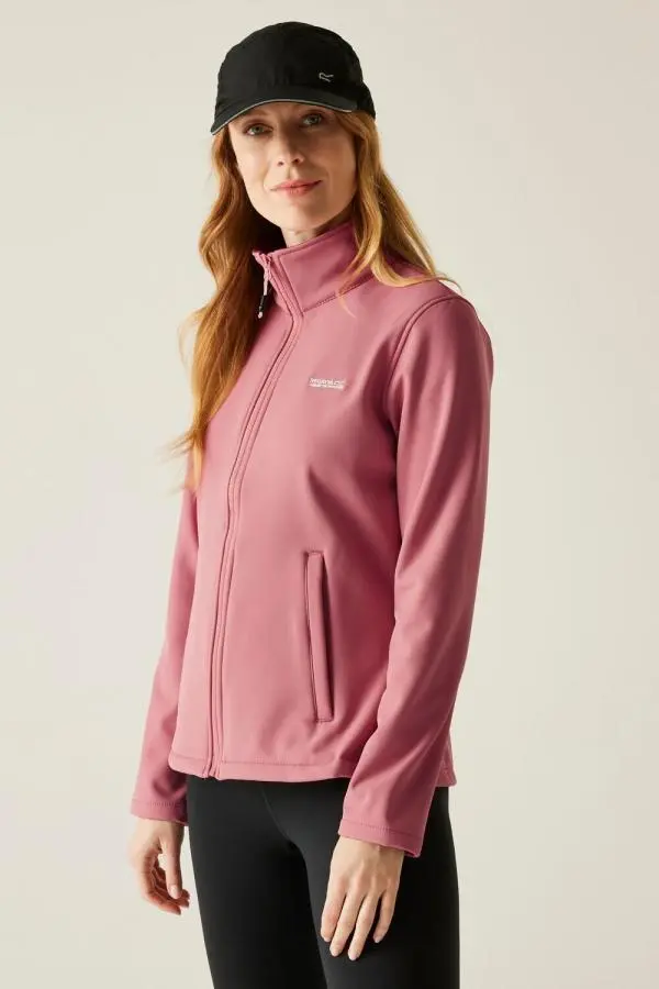 Regatta Women's 'Connie V' Softshell Walking Jacket in Pink | Size: 20
