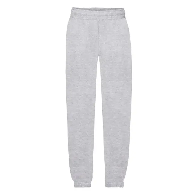 Fruit of the Loom Classic Elasticated Cuff Jogging Bottoms in Grey | Size: 7-8 Years