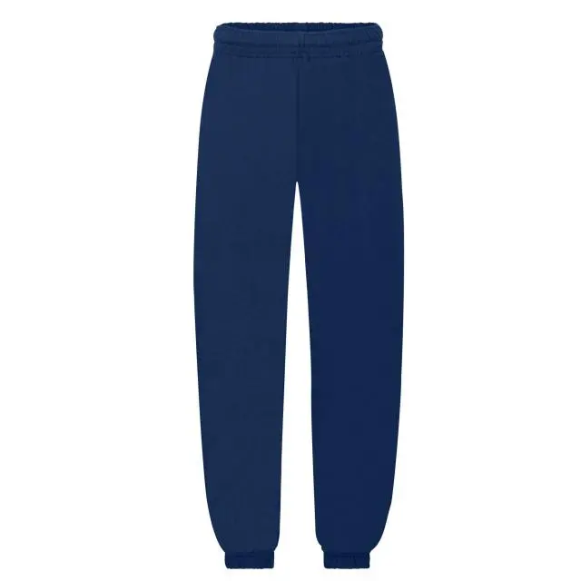 Fruit of the Loom Classic Plain Elasticated Cuff Jogging Bottoms in Navy 