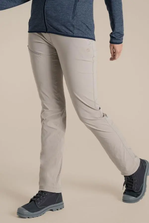 Craghoppers Women's Nosilife Anti-Insect Pro Lightweight Walking Trousers in Light Beige 