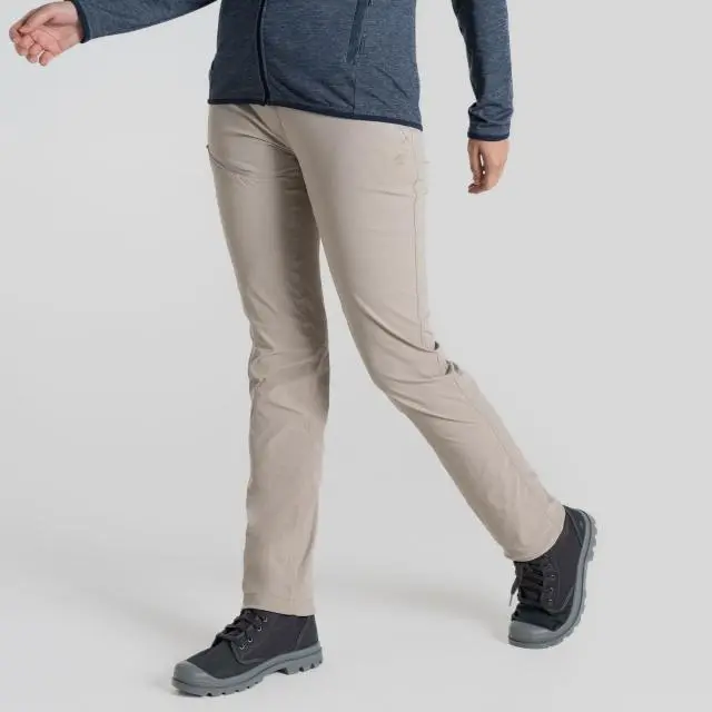 Craghoppers Women's Nosilife Anti-Insect Pro Lightweight Walking Trousers in Light Beige 