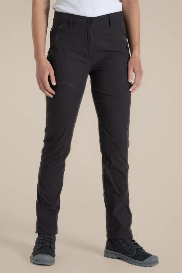 Craghoppers Women's Nosilife Anti-Insect Pro Lightweight Walking Trousers in Charcoal 