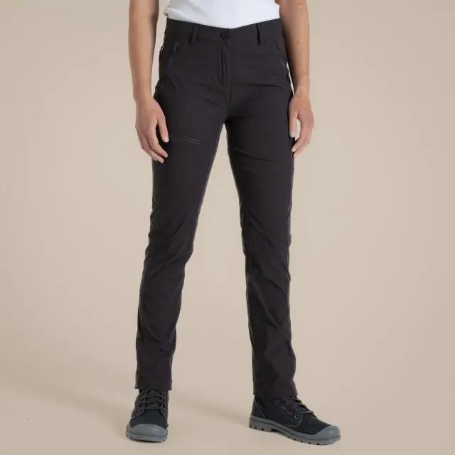 Craghoppers Women's Nosilife Anti-Insect Pro Lightweight Walking Trousers in Charcoal 