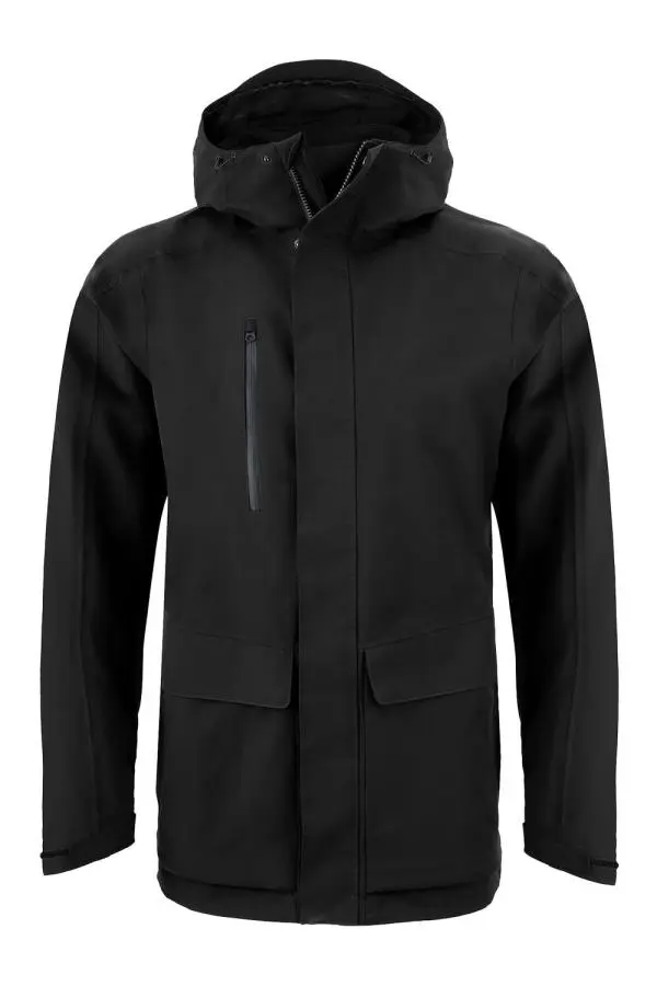 Craghoppers Unisex 'Expert Kiwi Pro' Stretch Waterproof Long Jacket in Black | Size: Medium