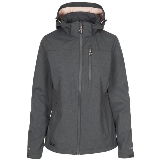 Trespass Women's Claren II Waterproof Softshell Jacket in Dark Grey 