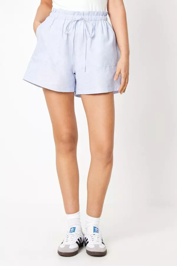 Cotton Poplin Stripe Shorts