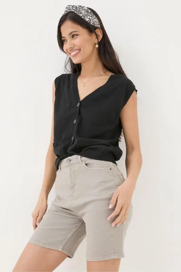 Fat Face - Darley Natural Denim Shorts