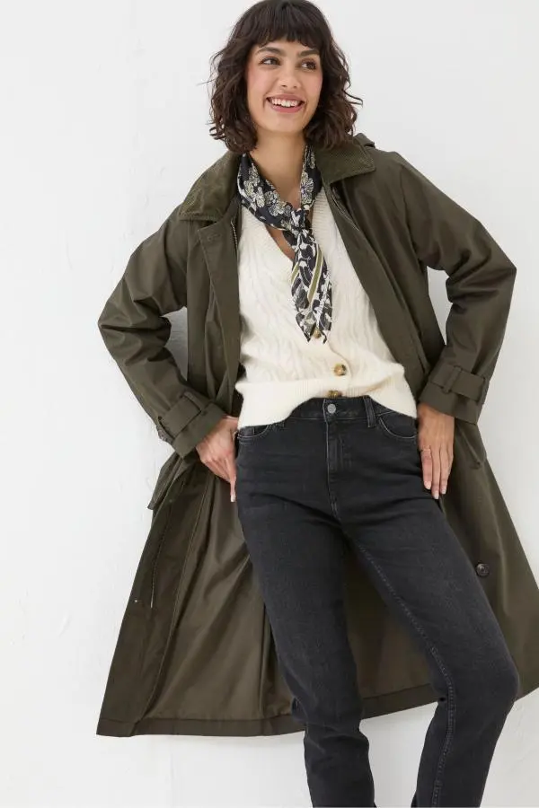 Fat Face - Audrey Green Trench Coat