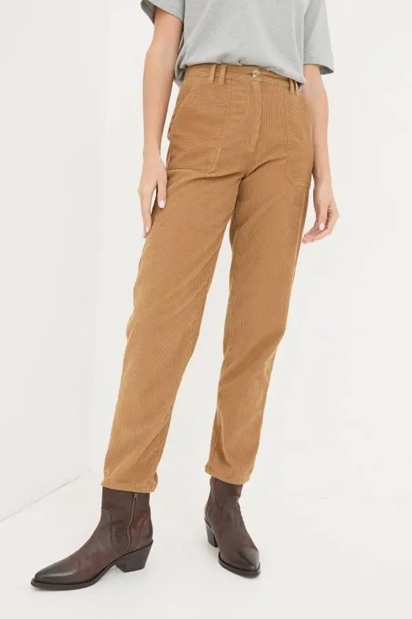 Fat Face - Chesil Brown Mixed Cord Trousers