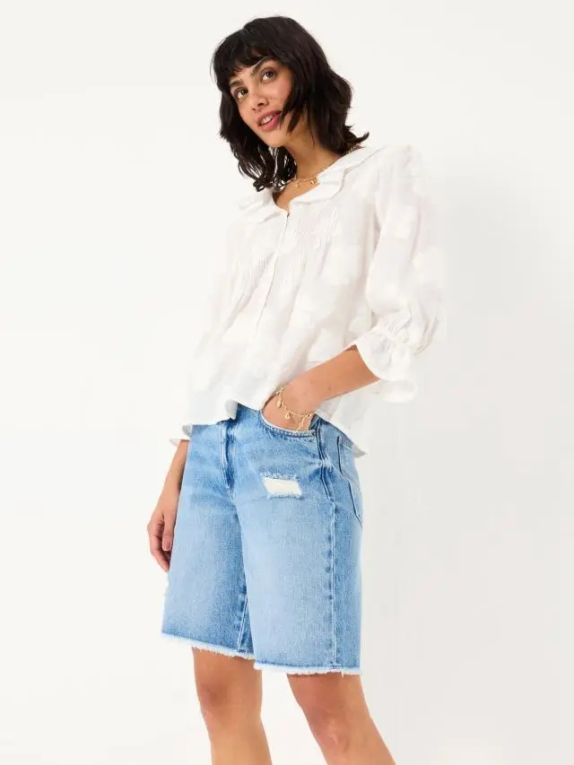 FatFace Isabella Light Blue Denim Bermuda Shorts