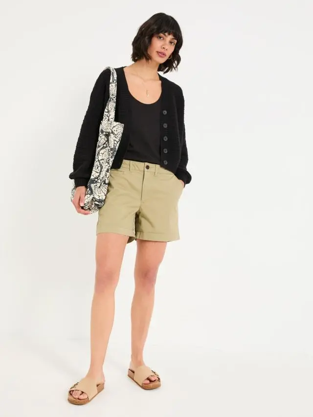 FatFace Padstow Khaki Green Chino Shorts