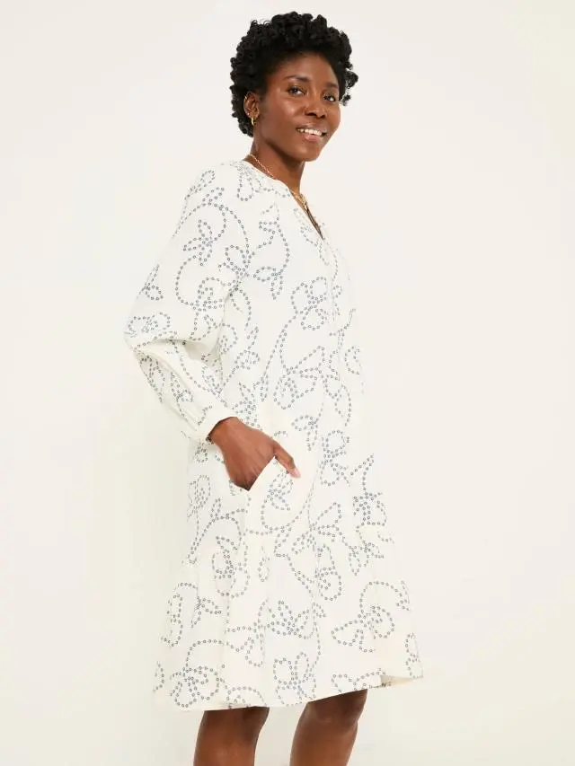 FatFace Amy Ivory Frill Tunic