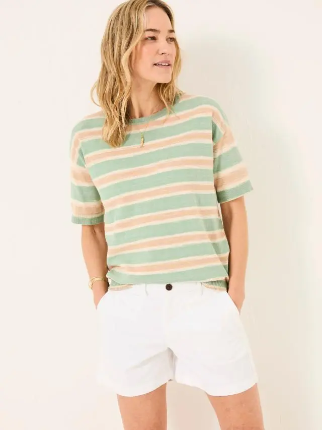 FatFace Padstow White Chino Shorts