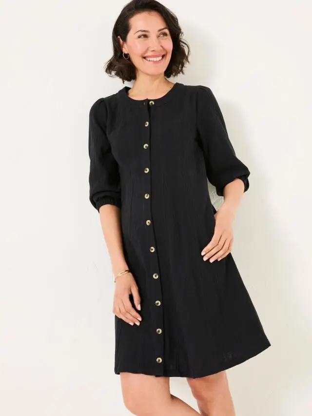FatFace Anais Black Dress